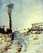 Armand guillaumin Hollow in the snow china oil painting artist